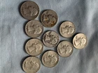 Washington Quarters 90% Silver $2.50 Face Value Circulated Lot of 10 Mix Years