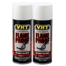 VHT High Temp Paint VHTSP101 (2-PACK); FlameProof 11oz Flat White 1300°F-2000°F