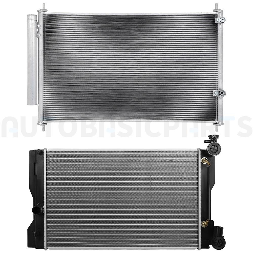 For 2009-2015 Toyota Corolla 1.8L Aluminum Radiator & AC Condenser Cooling Kit