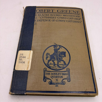 1924 Robert Greene Blacke Bookes Messenger Cuthbert Conny-Catcher Bodley Head HC