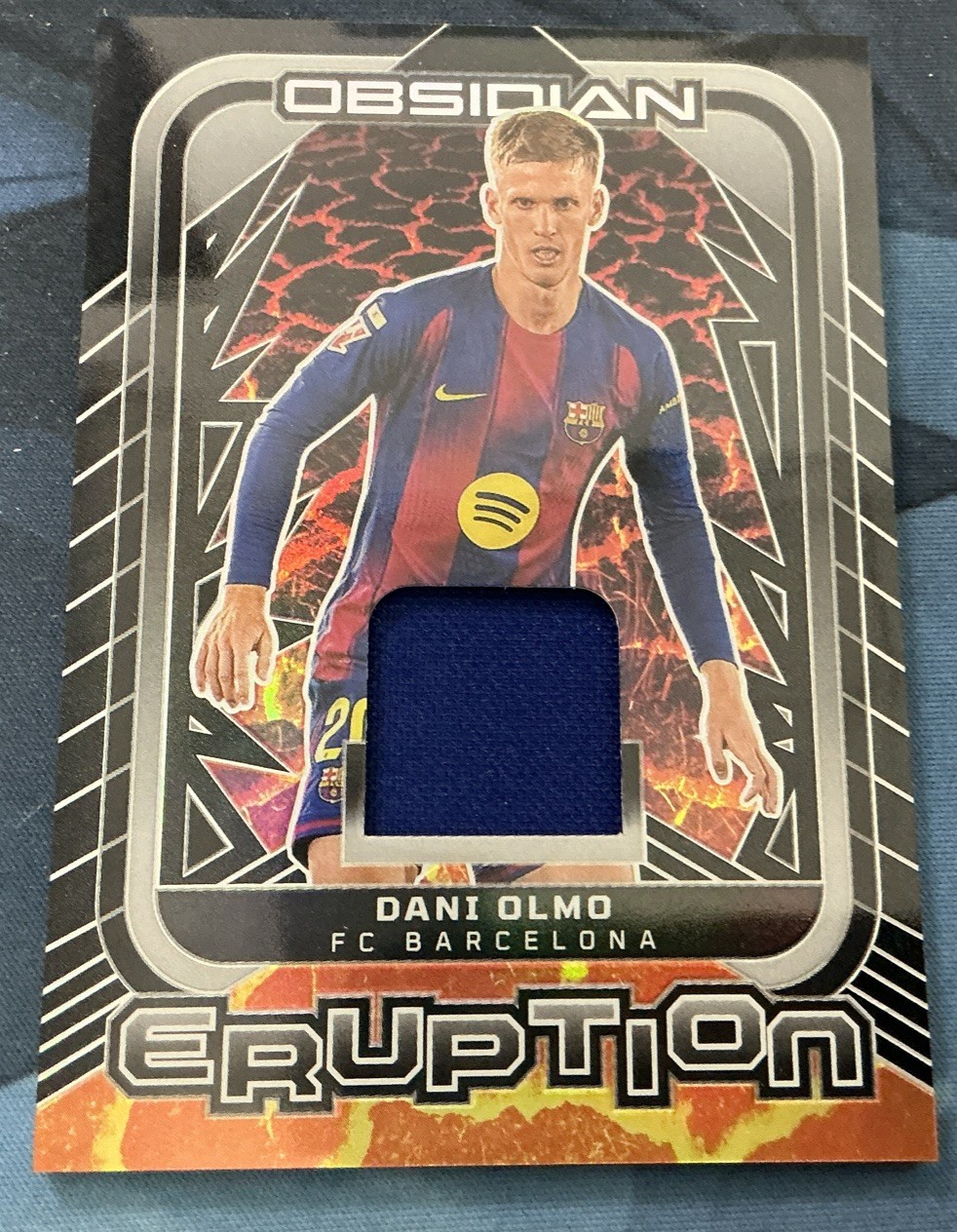 2025-2026 Obsidian Dani Olmo #ER-OLM Eruption Refractor Patch 77 /199