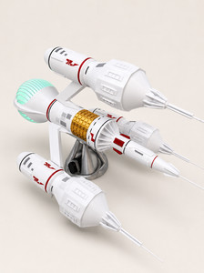 Blake’s 7 Liberator 20” Modelo Impreso en 3D con Pantalla LED Motor Envío