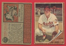 1962 Topps Baseball ~~~ HANK FOILES ~~~ No. 112 ~~~ FREE S/H