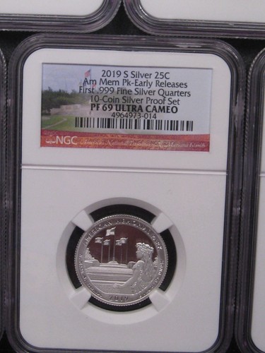 2019-s Proof Silver ATB Quarter Set NGC PF69 UC American The Beautiful. #39 - Picture 5 of 13