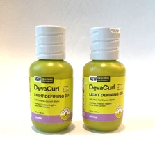 New Lot of 2 DevaCurl Light Defining Gel Travel Size  3 fl oz each