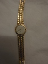 Vintage Men’s Authentic Gucci Gold-Tone Roman Numeral Quartz Dress Watch