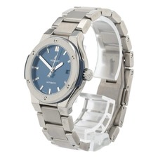 Hublot Classic Fusion Titanium Blue Dial 33mm Auto Women's Watch 585.NX.7170.NX 3