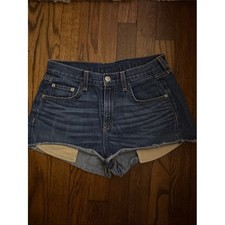Rag & Bone Made in USA Denim Shorts Dark Wash Raw Hem Women’s Size 27