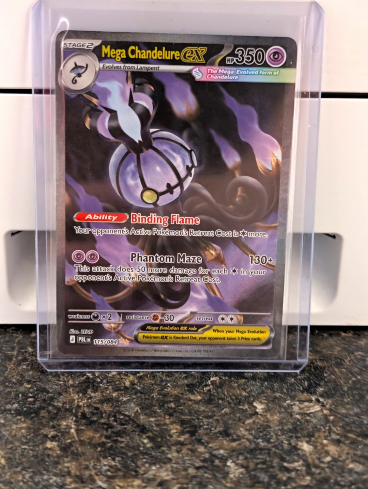 Mega Chandelure EX 115/084 Pokemon Pitch Black Ultra Rare Holo