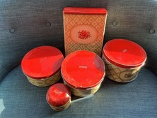 Vintage job Lot Of 1950,s -60s Worcester Ware Cranbourne Storage Tins Retro 