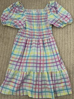Next Girls Multicolour Checked Dress. Age 10