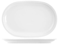 Saturnia Piatto Chicago Porzellan Weiß Oval 37 Cm