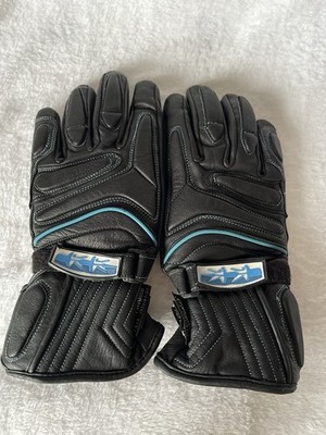 Schwarze Hipora Thermolite Thinsulate Motorradhandschuhe für Herren ~ Größe M kleiner