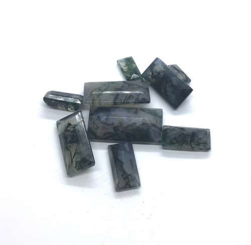 Piedra preciosa suelta AAA corte baguette ágata musgo natural para hacer todas las joyas - Imagen 16 de 24