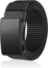 Automatik Gürtel Herren, 115/125/135 Cm Unisesx Webgürtel Herren Damen, Leinwand