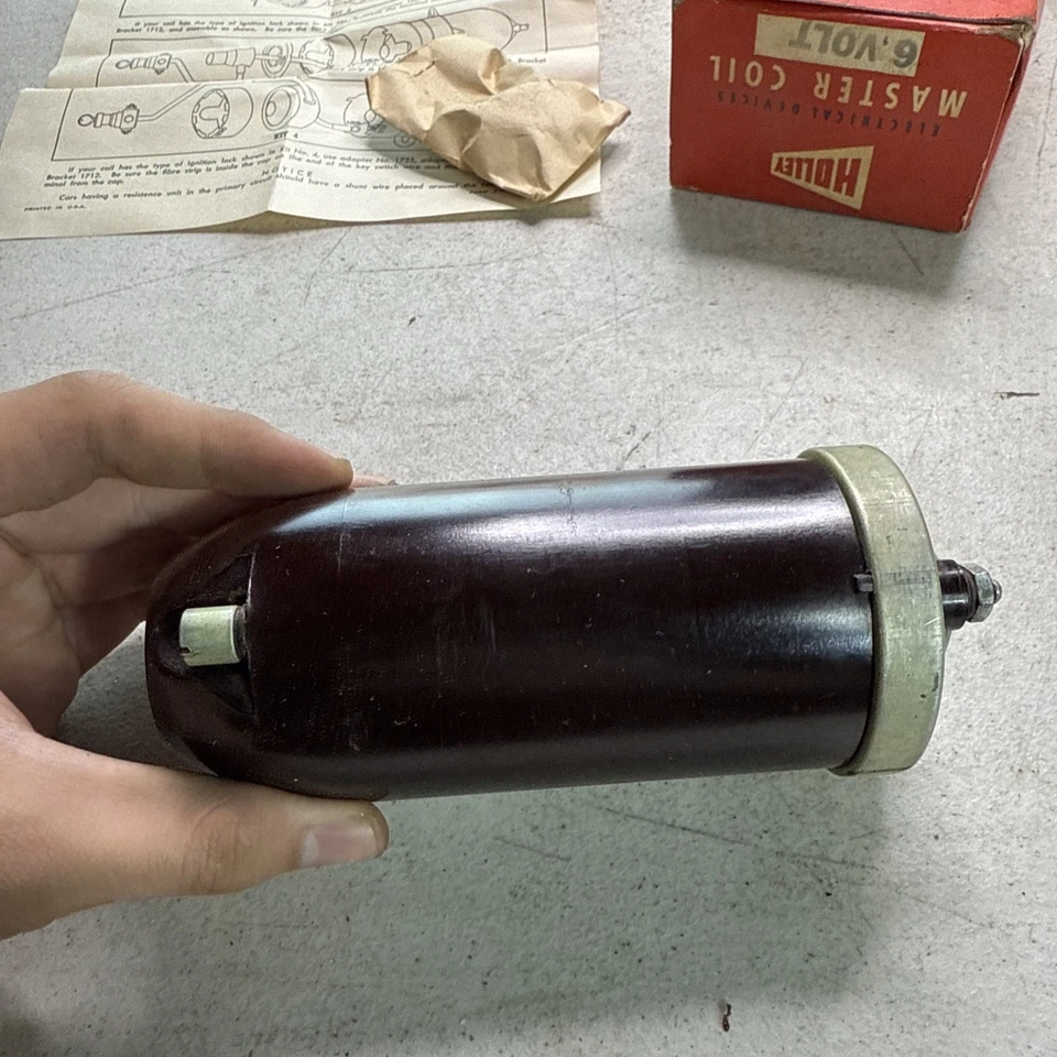 Holley  6 volts MASTER Vintage IGNITION COIL Sprint Car Gasser HOT RAT ROD  NOS - Image 4 of 4