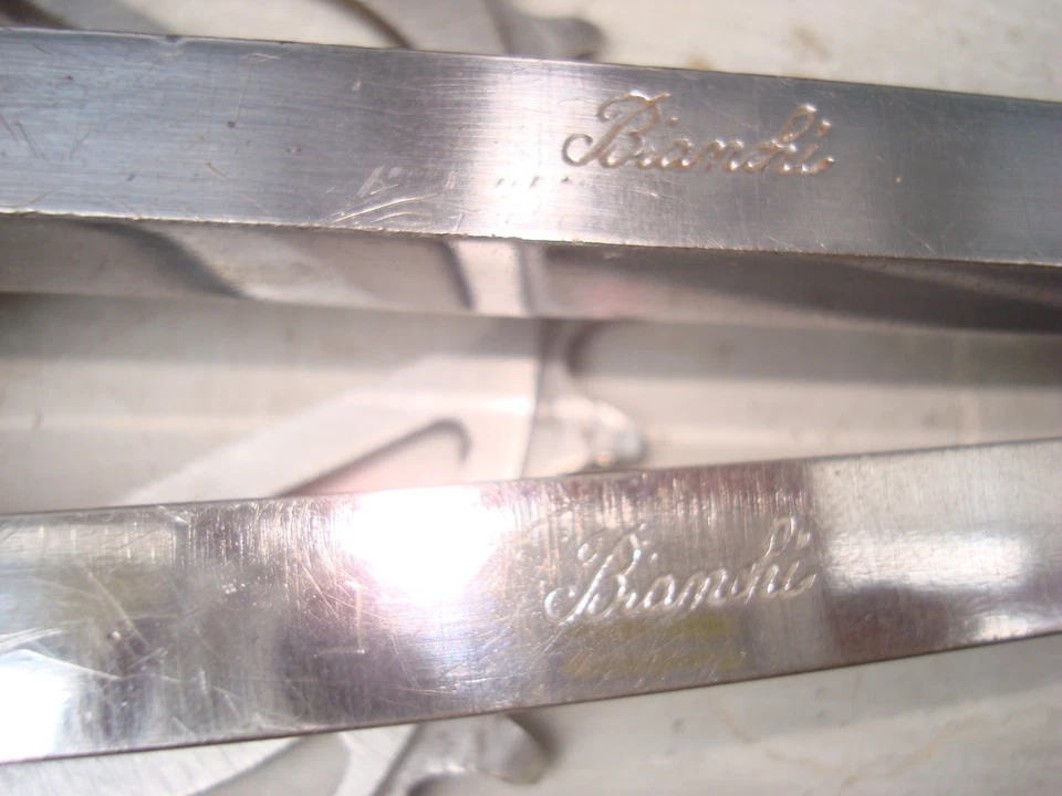 Guarnitura Bianchi 1935, biciclette epoca, corsivo - Immagine 2 di 4