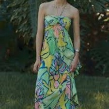 Farm Rio x Anthropologie Halter Printed Maxi Dress NWT Size M
