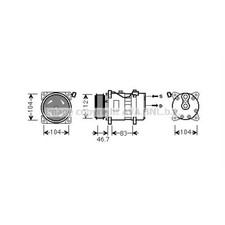 AVA QUALITY COOLING Kompressor Klimaanlage für VW Transporter IV Bus 70XB