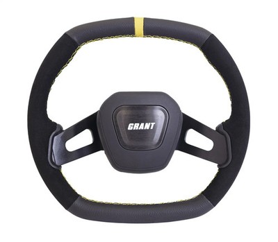 Grant 684 C8 Performance Steering Wheel, Yellow Center Stripe