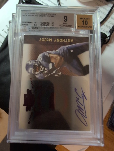 Panini 2010 Plates & Patches Anthony McCoy Seahawks RC Auto #104 /449
