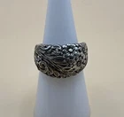 Vintage 925 Sterling Silver Flower Ring / Size 6.5