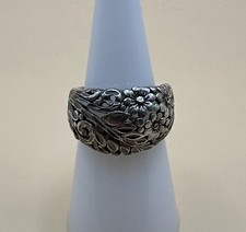 Vintage 925 Sterling Silver Flower Ring / Size 6.5