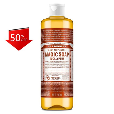 #ad Dr. Bronner#x27;s Magic Pure Castile Liquid Soap Bodywash Eucalyptus 16 fl oz $25.98