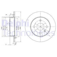 Delphi 2X Bremsscheibe Hinten Ø240 Mm FüR Opel Meriva Astra H L48 1.4 1.6 A04