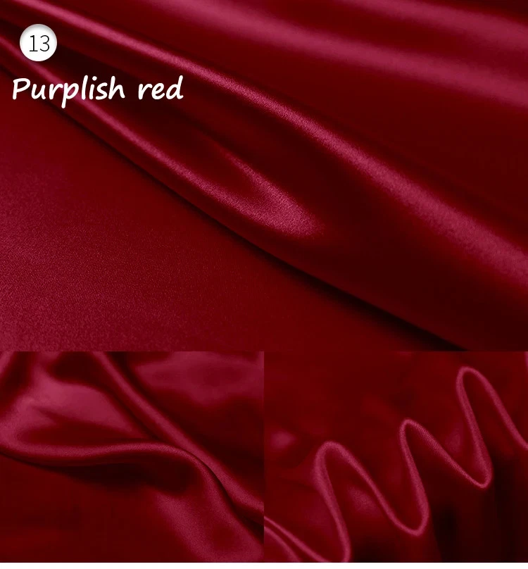 Tela satinada de seda elástica de 42"" de ancho por yarda Charmeuse material de vestido suave para dormir Foto 2 de 4