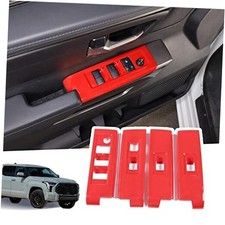 LLKUANG Car Window Glass Lift Button Panel Cover Trim Red Low Configuration