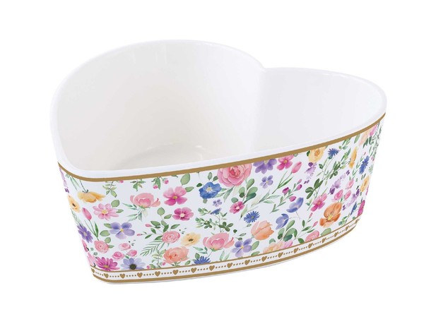 MüSlischale Mon Amour Herzen & Blumen In Herzform D. 15Cm Porzellan Easy Life-image