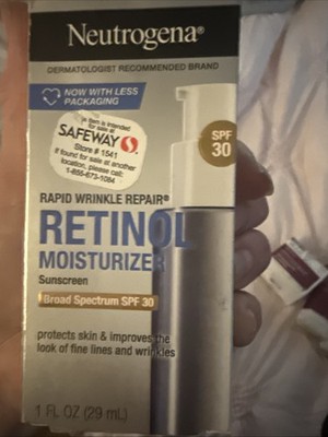 Neutrogena Retinol Face Moisturizer, Rapid Wrinkle Repair with SPF 30 Sunscreen