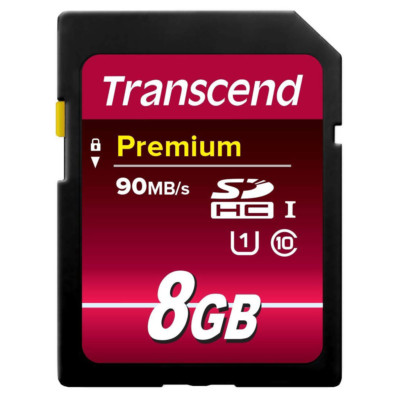 kQ Transcend SDHC 8 GB Class 10 UHS-I Premium Speicherkarte TS8GSDU1