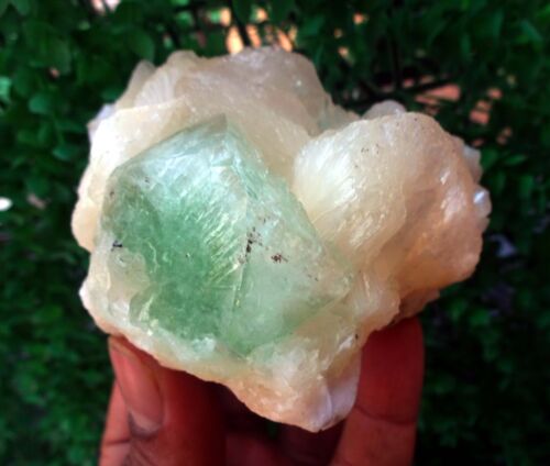 Green Apophyllite On Stilbite Matrix Minerals - Picture 10 of 12