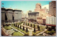 Postcard San Francisco CA Union Square Shopping