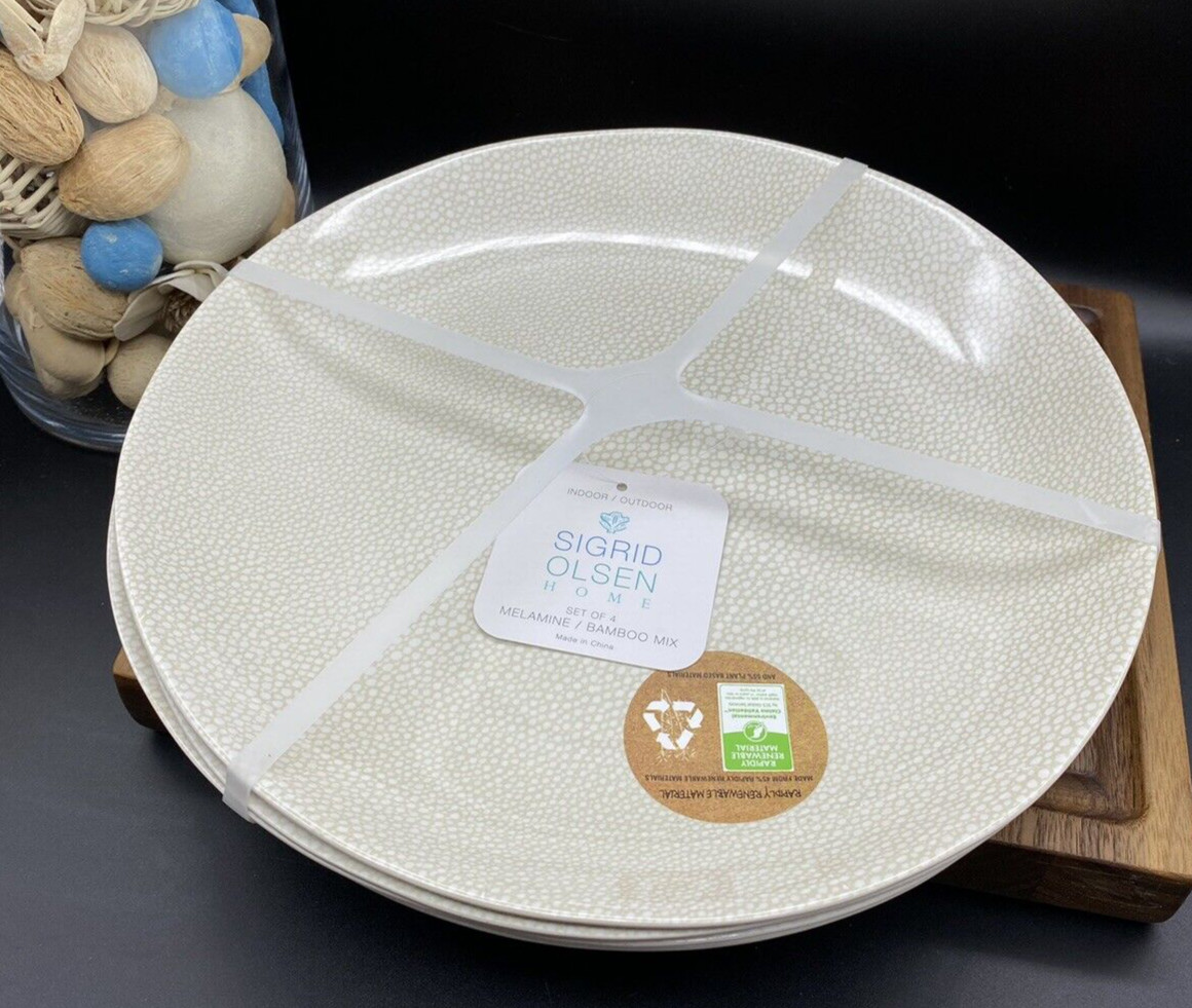 SIGRID OLSEN MELAMINE Island Cream Coastal 10.75" Dinner Pla