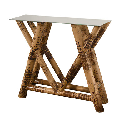 Konsolentisch Misool aus Bambus Konsole Bambusmbel Sideboard Holz Glas  Flur Spa | eBay.de