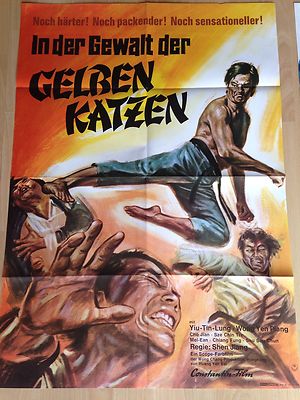 In der Gewalt der gelben Katzen Kinoplakat Poster A1, Shen Jiang, Eastern, 1973