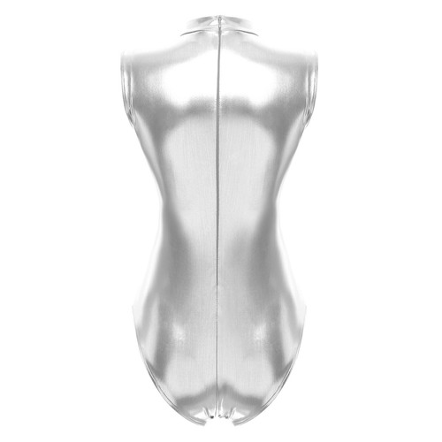 AU Women's Saucer Man Cosplay Costume Patent Leather Bodysuit Catsuit Halloween - Photo 42 sur 77