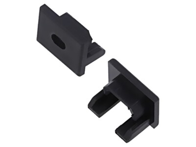 2X C24337C07TW Blenden für LED Profile schwarz PDS-4-PLUS mit loch KLUŚ