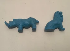 Vintage McDonalds Diener Blue Rhino and Lion Eraser