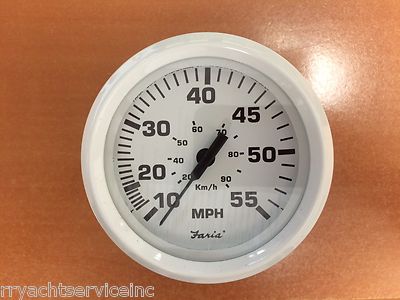 SPEEDOMETER FARIA 678-33112 4'' DRESS WHITE 55MPH UNIVERSAL MARINE BOAT EBAY PART