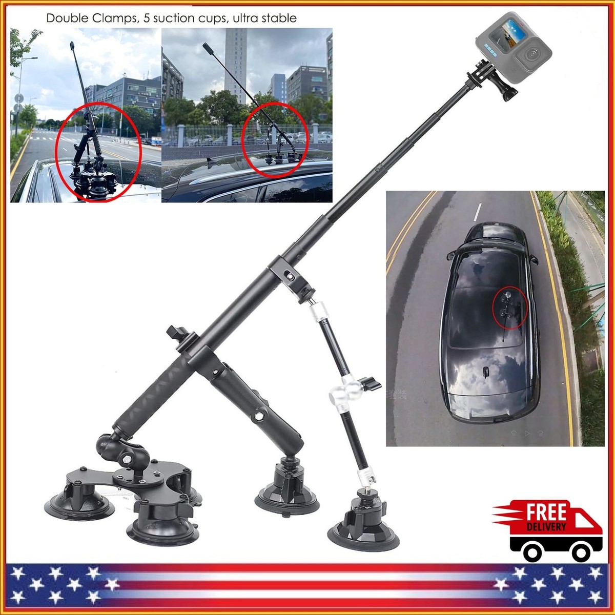 Supporto per fotocamera e casco per Insta360 X4, X3, x2, Ace Pro, Ace, compatibile con GoPro Hero 13, Hero 12, Hero 11, Hero 10