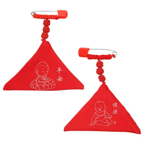 2 Pcs Peaceful Pendant Men and Women Child Lucky Decoration - Photo 3/12