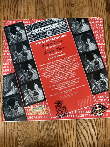 Total Devastation "Many Clouds of Smoke"12" NM OOP Orig Gang Starr Nice & Smooth - Picture 2 of 5