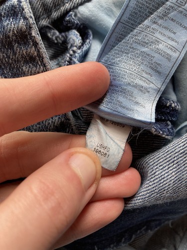 Jeans Vintage Y2K Air Jordan Baggy Uomo 38x34 20° Anniversario 2005 Blu Denim - Foto 14 di 17