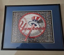 New York Yankees Photo Mosaic Print Art using 250 past and present player images