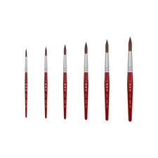 XDT 378 Round Tip Art Brush Set 6Pc 2 4 6 8 10 12 Nylon Acrylic Oil Watercolor