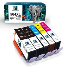 5pk 564 W/Chip For HP 564XL 564 XL Ink Cartridge Printer Black/Color Combo Set